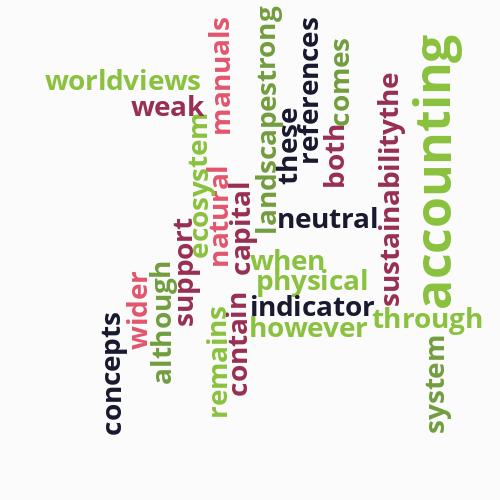 Strong sustainability in the SEEA and ...